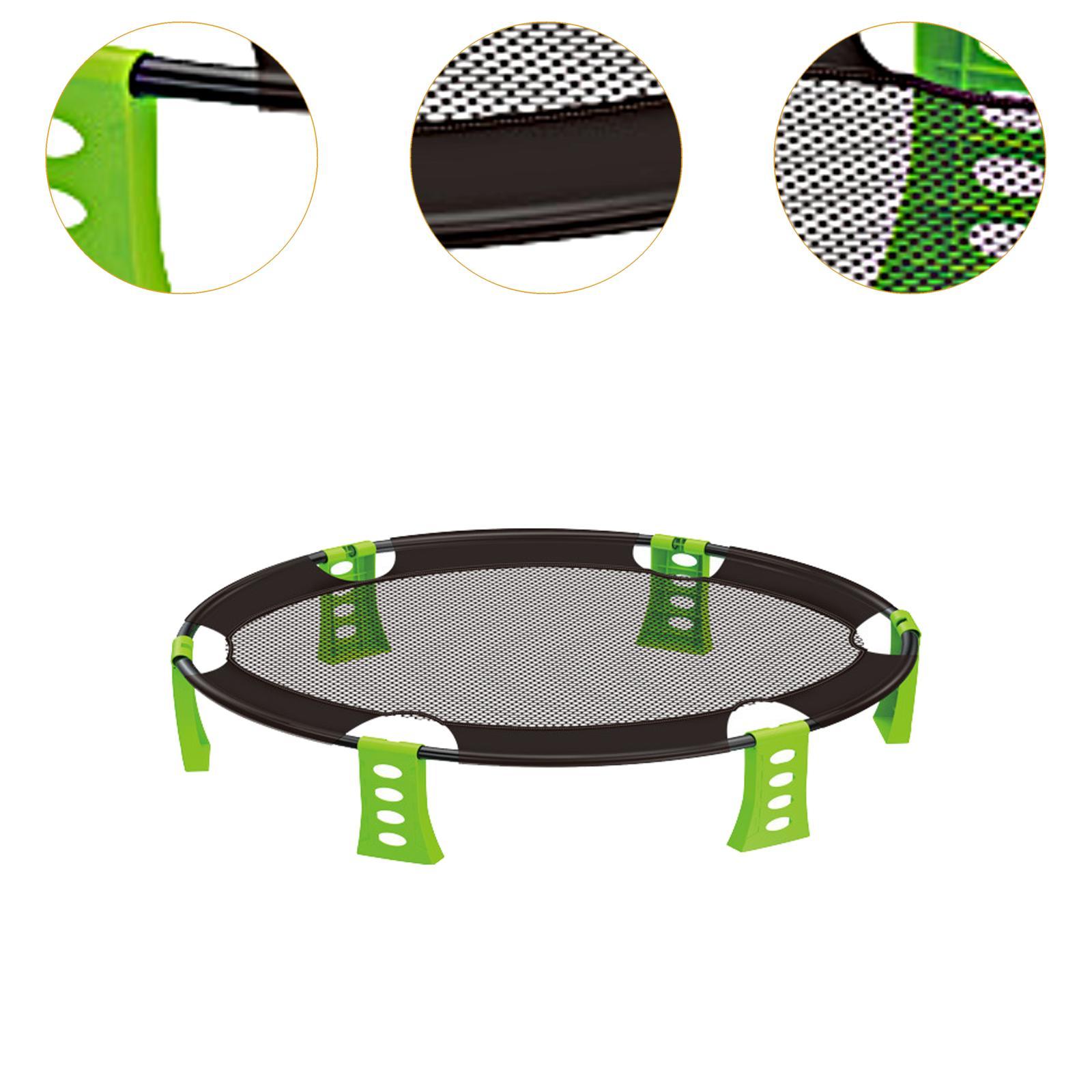 Spike Ball Game - Tragbares Roundnet-Spielset mit Netz, Bällen, Pumpe