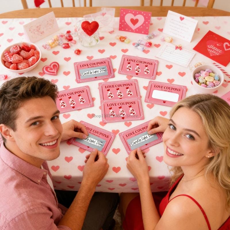 Party Games Using Cards - Sentiment Reveal Cards Valentinstag-Rubbelkarte für Pflege