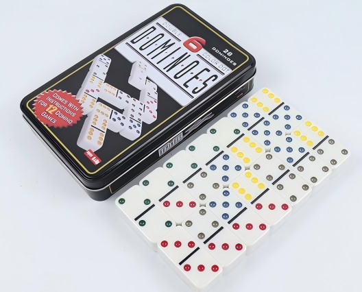 Party Games Box - ElegantMahj Doppel-Sechs Domino-Set für Erwachsene mit