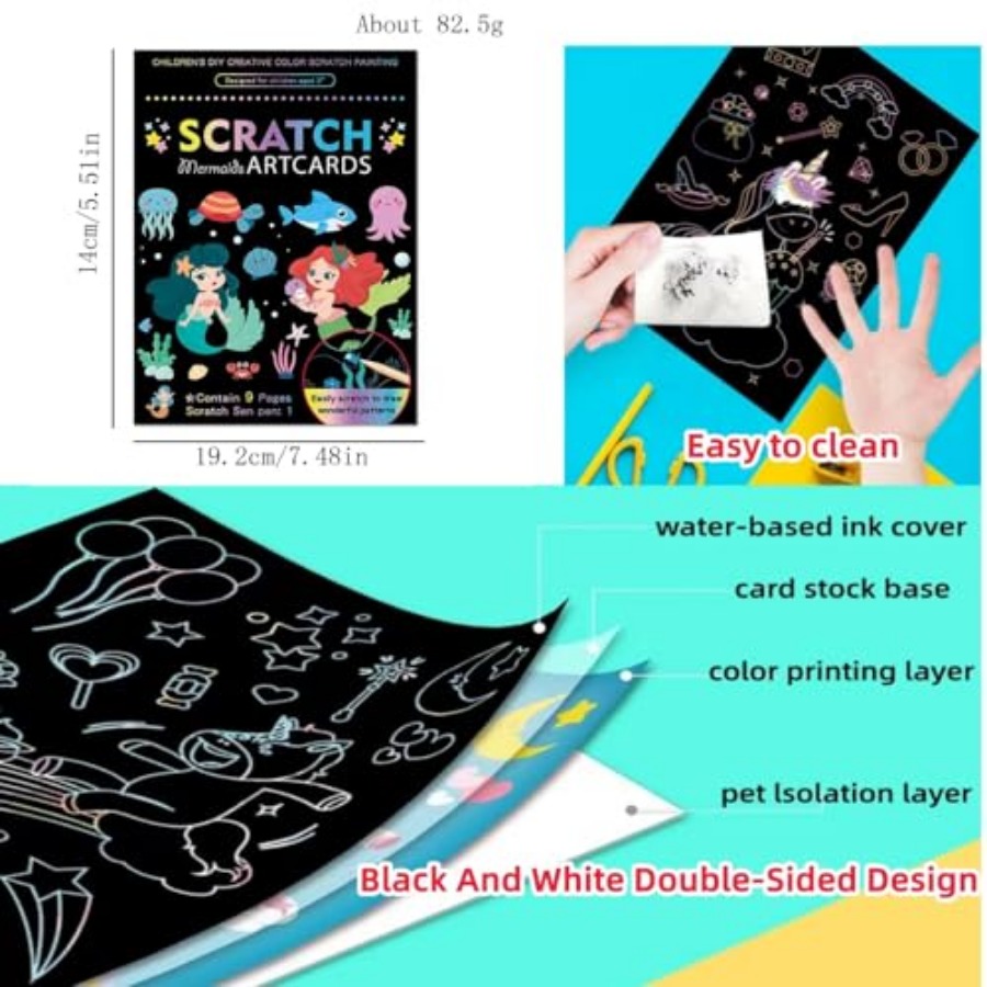 3er-Set Magisches Kratzpapier- – Book Party Games Bewertung und Preis