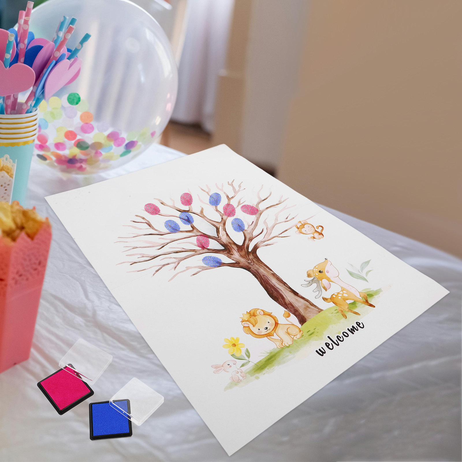 1 Set Fingerabdruck-Baum Gäste – Book Party Games Bewertung und Preis